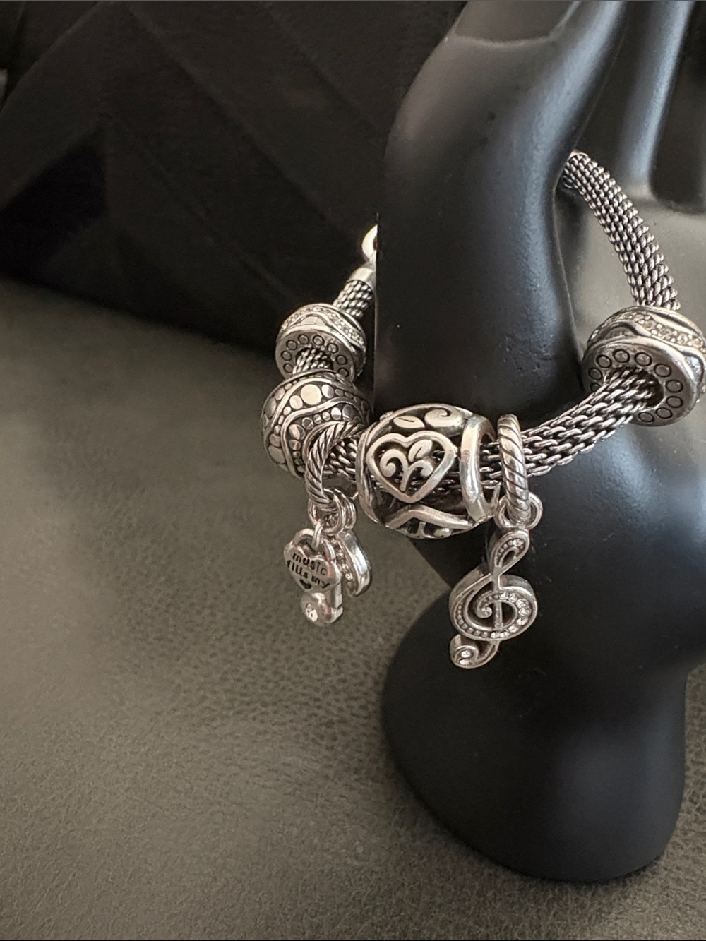 Silver Charm Bracelet - Elegant Silver Tones - Brighton - Picture 2 of 8
